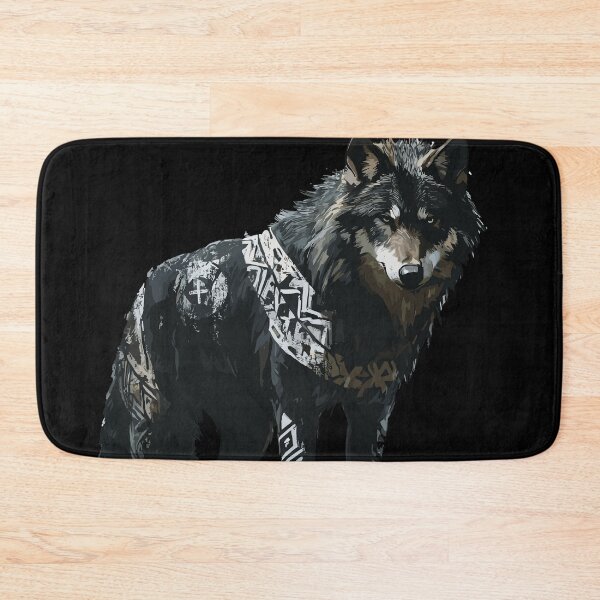 Item preview, Wolf in Nordic Runes designed and sold by Hisirdoux.