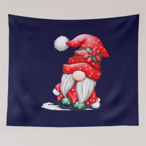Item preview, Cute Red Snow Flakes Santa Christmas Gnome designed and sold by ShreecreatE.