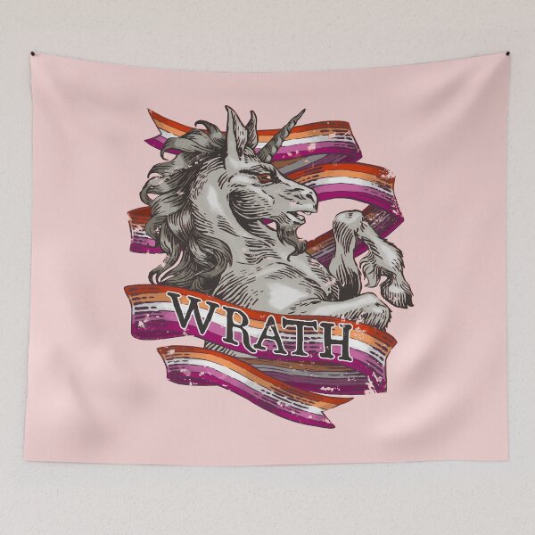 Item preview, Wrath Unicorn - Lesbian Pride designed and sold by StillWinter.