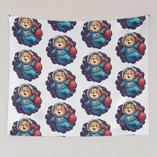 Item preview, Festive Capybara Astronaut: Space Christmas Adventure designed and sold by Krasnovaovaova.