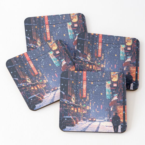Item preview, Pixel Winter City designed and sold by NicolasGlowArt.