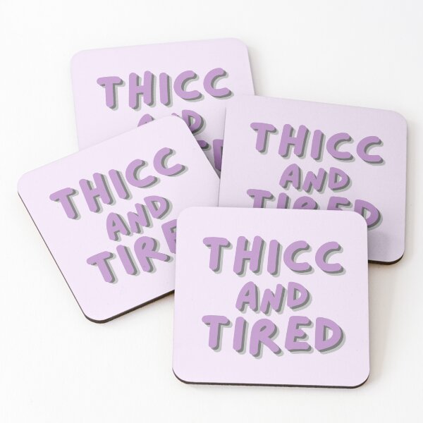 Item preview, Thicc and Tired Purple designed and sold by PinkDonutPrints.