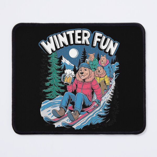 Item preview, Winter Fun Sledding Design with Dogs and Beer designed and sold by love3617.