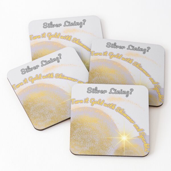 Item preview, "Silver Lining? Make it Gold... Shimmery and Sparkly Too!" designed and sold by CATBUTT-DESIGNS.