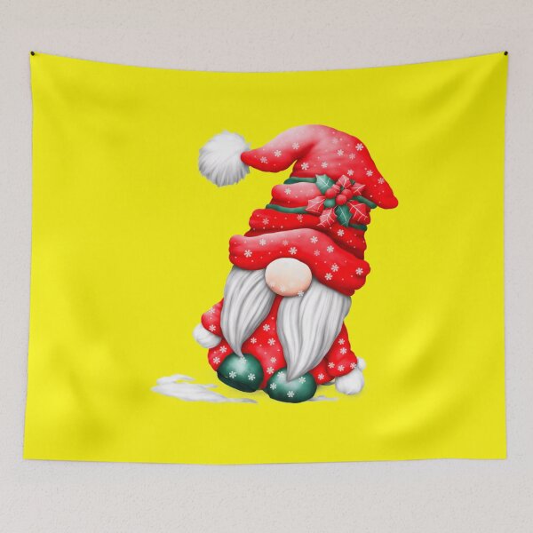 Item preview, Cute Red Snow Flakes Santa Christmas Gnome designed and sold by ShreecreatE.