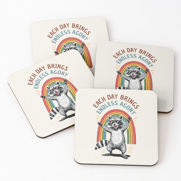 Item preview, Each Day Brings Endless Agony Existential Crisis Raccoon designed and sold by thecatcouch.