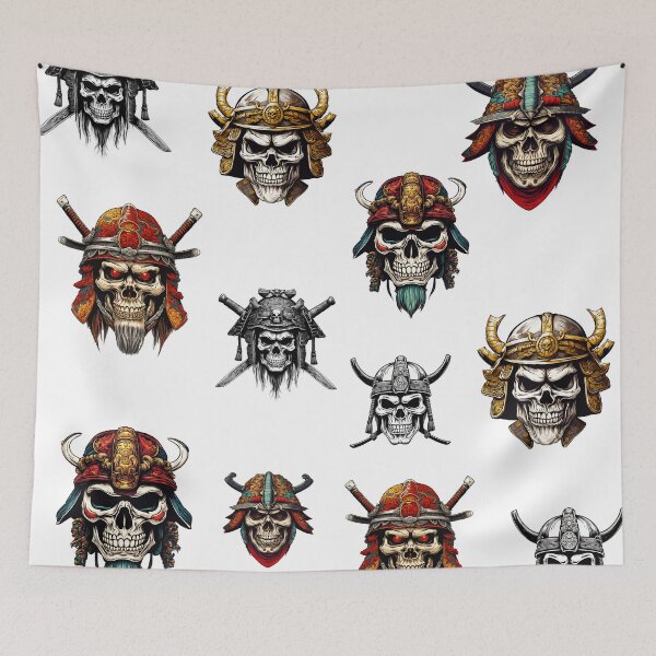 Item preview, Samurai Legacy Symbolic Skull Pattern 1 designed and sold by Tom-Johnson.