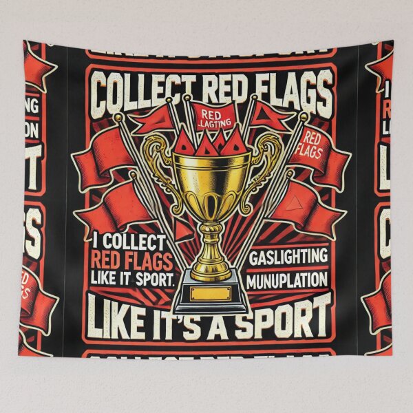 Item preview, Collecting Red Flags - Humorous Trophy Design designed and sold by Desireehaz.