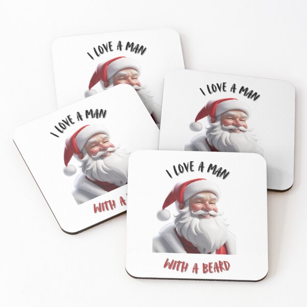 Artikelvorschau, Ich liebe einen Mann mit Bart Weihnachten Vintage lustig Santa Spaß retro entworfen und verkauft von Otmanestickers.