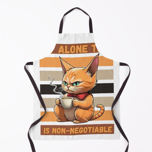 Item preview, My Alone Time Is Non-Negotiable - Cartoon Coffee Cat designed and sold by JCRockDesign.