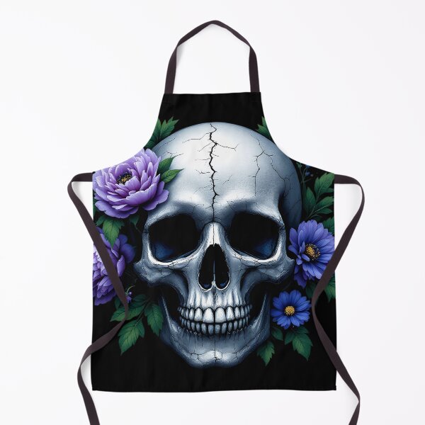 Item preview, Gothic Skull with Purple Floral Accents designed and sold by ZetaDream.
