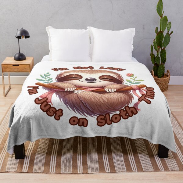 Item preview, I'm Not Lazy, I'm Just on Sloth Time - Cute Sloth Design designed and sold by MoonMonkeyNbear.