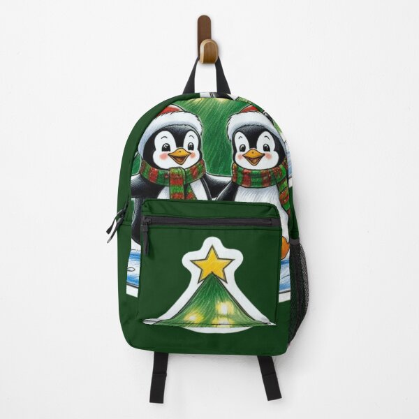 Item preview, Two Little Penguins Playing in the Snow on Christmas Day designed and sold by AlinaSCorner.