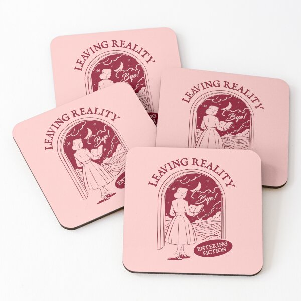Item preview, Leaving Reality Entering Fiction Red For Book Lover  designed and sold by BookWishEra.