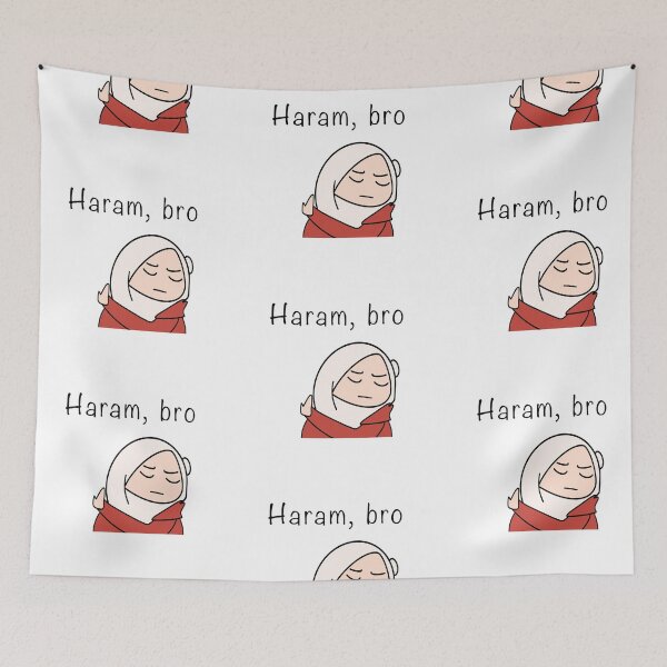 Item preview, haram bro, mad hijabi girl meme, muslim hijab designed and sold by creattion.