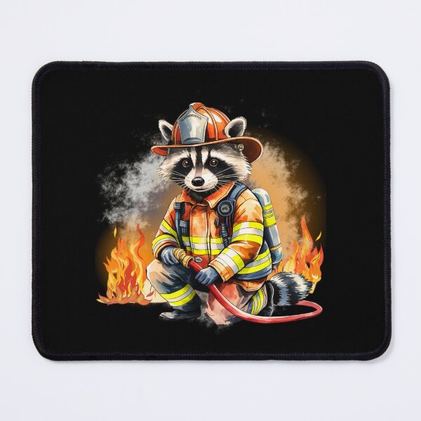 Item preview, Firefighter Raccoon perfect gift for animal lovers or those in the fire service designed and sold by ketkacreations.