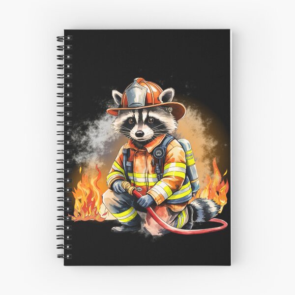 Item preview, Firefighter Raccoon perfect gift for animal lovers or those in the fire service designed and sold by ketkacreations.