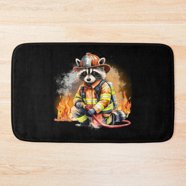 Item preview, Firefighter Raccoon perfect gift for animal lovers or those in the fire service designed and sold by ketkacreations.
