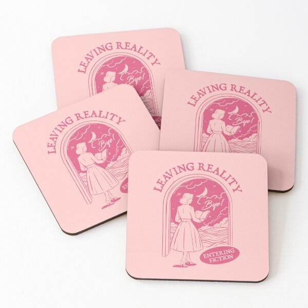 Item preview, Leaving Reality Entering Fiction Pink For Book Lover  designed and sold by BookWishEra.