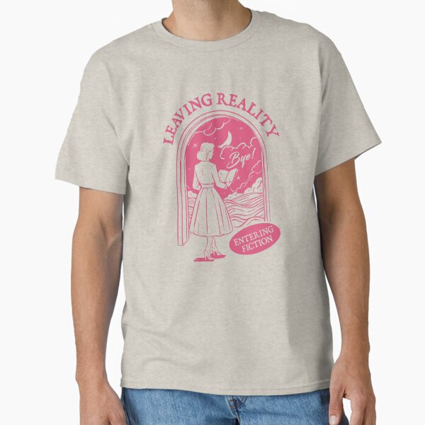 Item preview, Leaving Reality Entering Fiction Pink For Book Lover  designed and sold by BookWishEra.