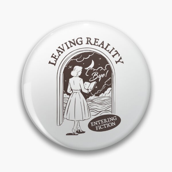 Item preview, Leaving Reality Entering Fiction Black and White For Book Lover  designed and sold by BookWishEra.
