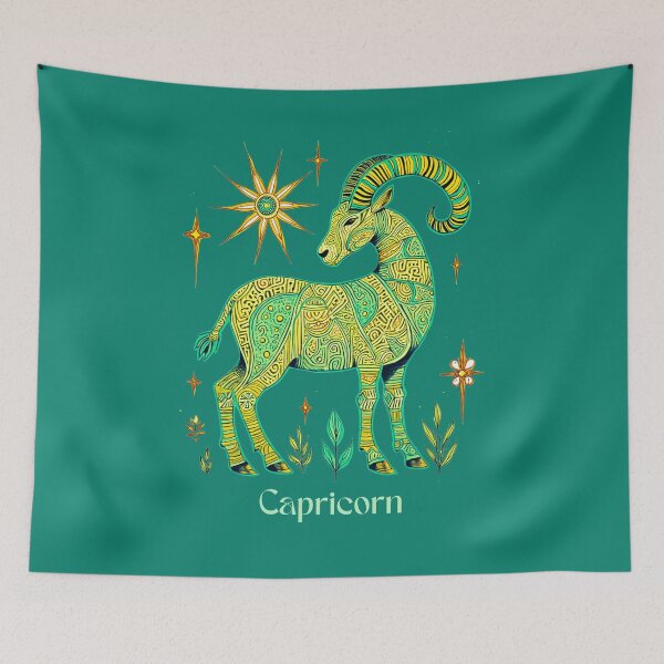 Item preview, Capricorn Zodiac Sign in Intricate Patterns designed and sold by Marymarice.