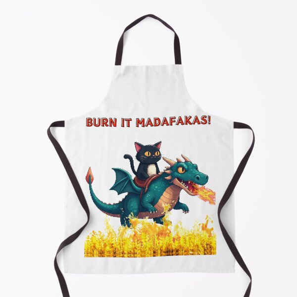Item preview, funny black cat, burn it madafakas designed and sold by darlwolf.