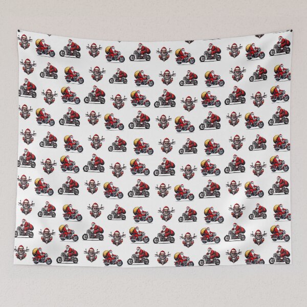 Item preview, Santa Skull Cruising Through Christmas Night Pattern 3 designed and sold by Tom-Johnson.