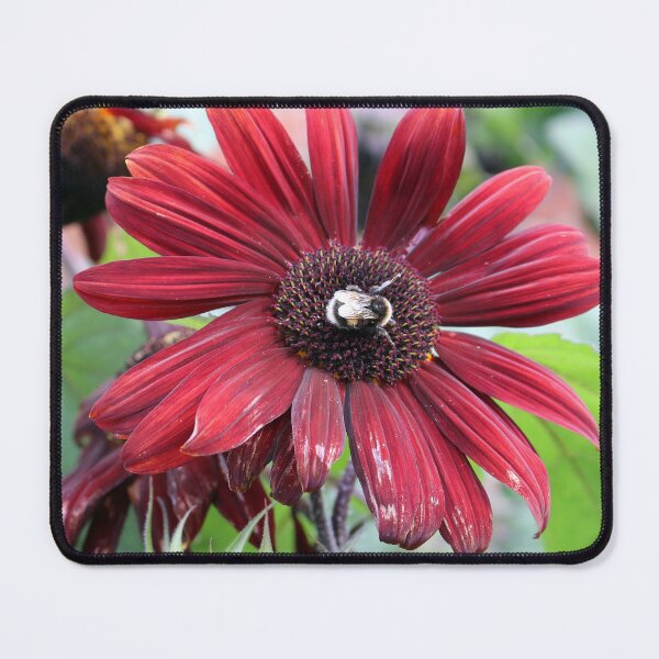 Item preview, Red Sunflower and Bumblebee designed and sold by pinkal.