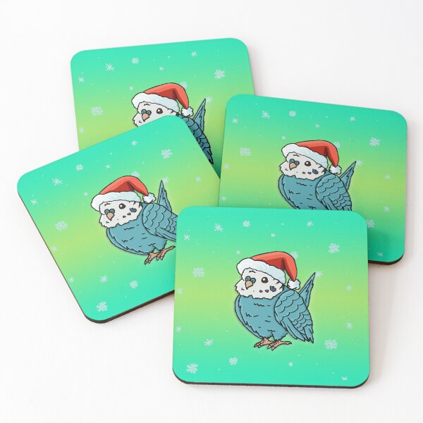 Artikelvorschau, Weihnachtsflauschiger blauer Wellensittich entworfen und verkauft von Squawkable.