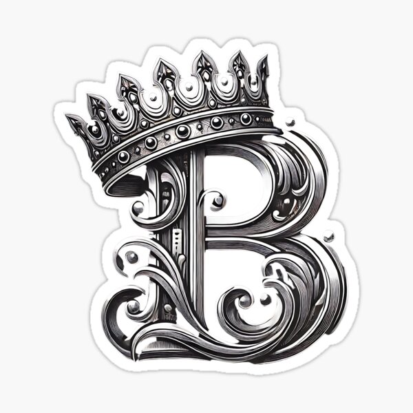 Item preview, ,Letter Elegant Crowned Letter B Monogram Design, crowned ,vip, designed and sold by EpicBuy.