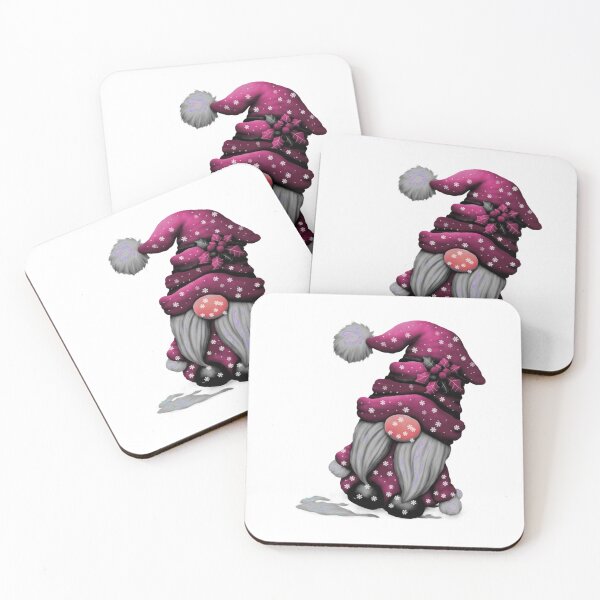 Item preview, Cute Purple Snow Flakes Santa Christmas Gnome designed and sold by ShreecreatE.