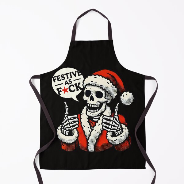 Item preview, Festive as Fuck Skeleton Santa Claus T-Shirt - Funny Holiday Humor  designed and sold by DrawHandArt.