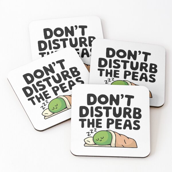 Item preview, Don't Disturb the Peas! Cute Pea Vegetable Pun designed and sold by PMCreative.