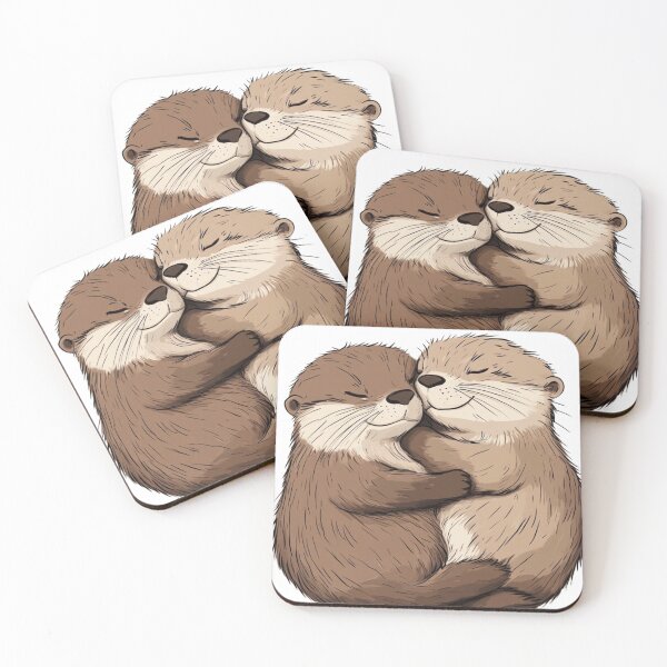 Item preview, Two Otters Cuddling designed and sold by HardysHouse.