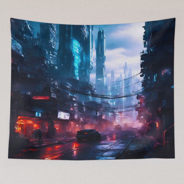 Item preview, Sci-Fi Cyber Cityscape 7 designed and sold by Tom-Johnson.