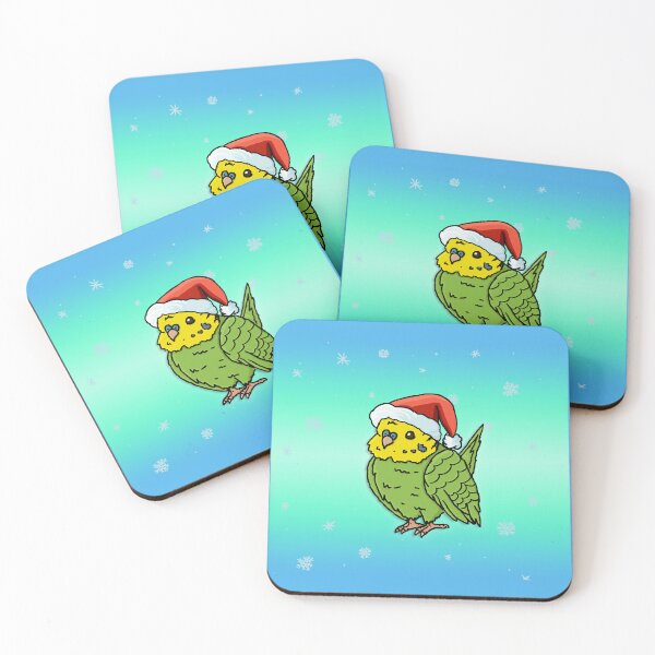 Item preview, Christmas Fluffy Yellow & Green Budgie designed and sold by Squawkable.