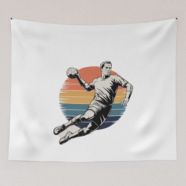 Item preview, Retro Vintage Trendy Modern Handball Player  designed and sold by SOUFIANE1991.