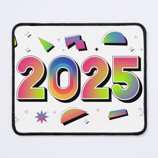 Item preview, Retro 2025: Vibrant Geometric Celebration designed and sold by OLLIEDIGITALS.