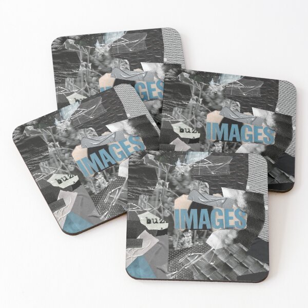 Item preview, Mixed Texture Cut-Out Grunge Grey, Black, and Blue Abstract Mood board - Edgy Urban Pinterest Style designed and sold by ObskuraCouture.