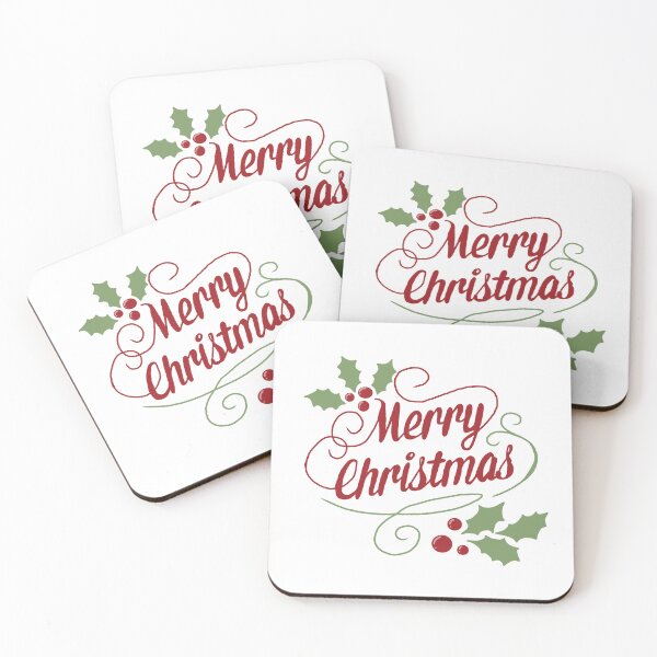 Item preview, Merry Christmas with Holly designed and sold by Lavender-Quill.