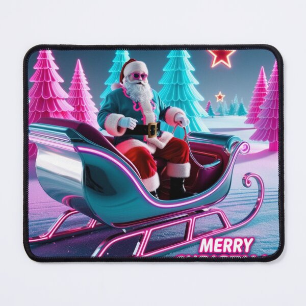 Item preview, Santa's Retro Ride - Neon Christmas Vibes designed and sold by Miksonek04.