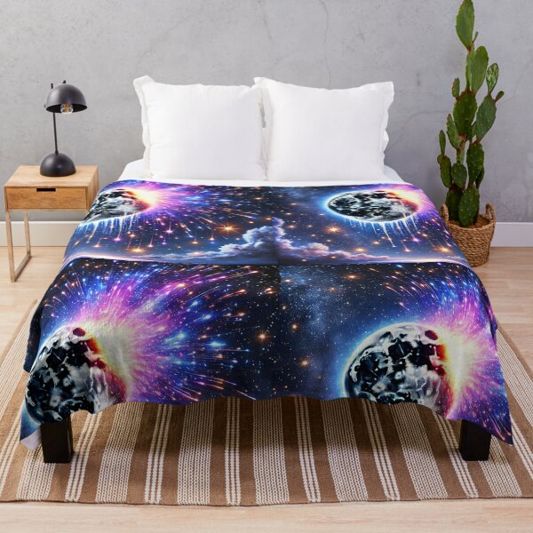 Item preview, Planet galaxy celestial fireworks space art designed and sold by EmeraldeaArt.