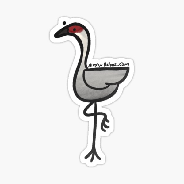 Item preview, Silly Stickers Crane designed and sold by Alex Helms Illustrations.