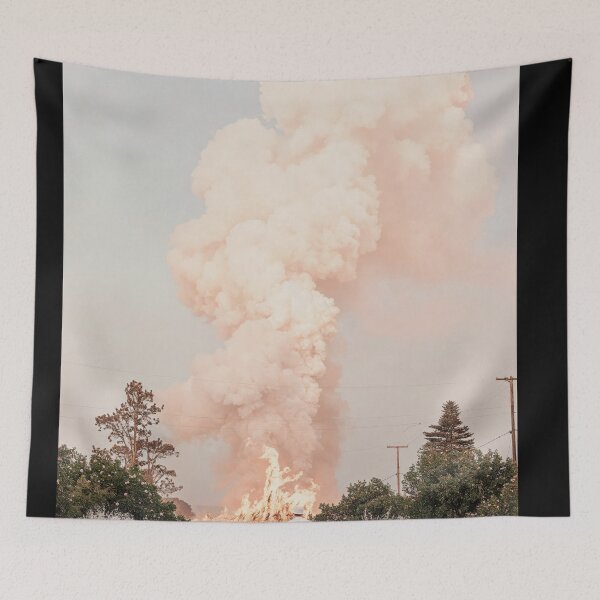 Item preview, Man Walking Near Rising Smoke Against Sky - Poetic Photography designed and sold by regnumsaturni.