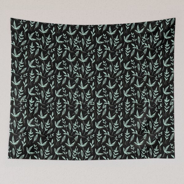 Item preview, Leaf Pattern (sage green and gold) designed and sold by Alittlemaebird.