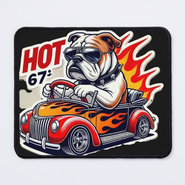 Item preview, Bulldog driving car designed and sold by Shubatdesigns.