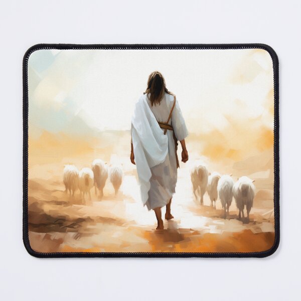 Item preview, Jesus Christ The Good Shepherd Watercolor Painting designed and sold by AdamesArtStudio.