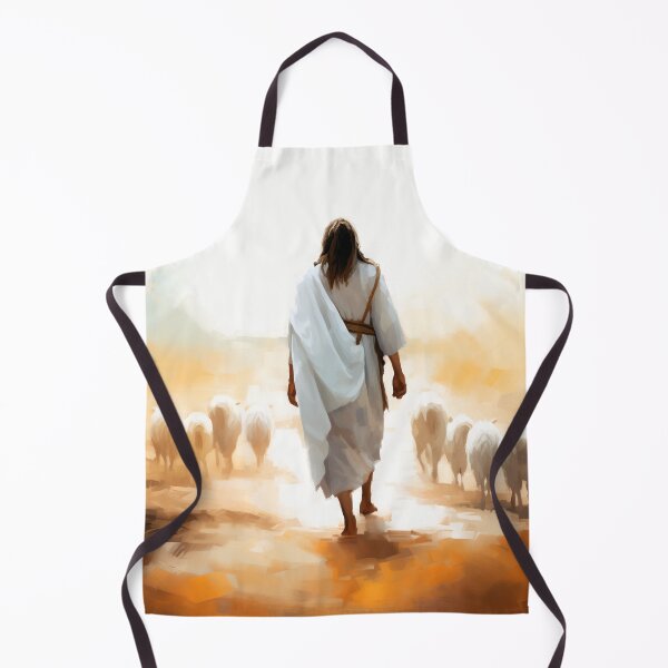 Item preview, Jesus Christ The Good Shepherd Watercolor Painting designed and sold by AdamesArtStudio.