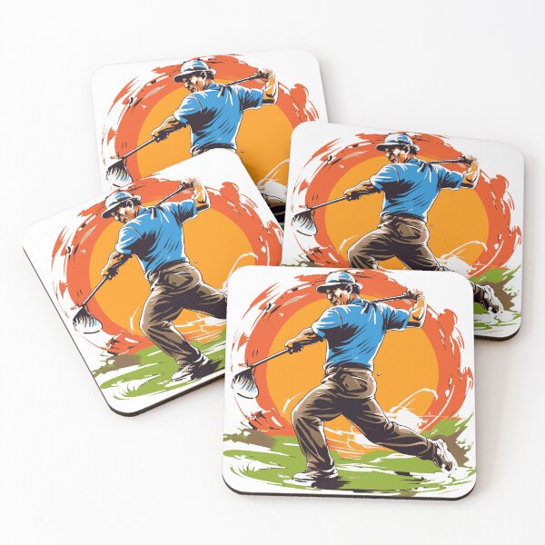 Item preview, Stylized Swinging Golfer Art designed and sold by RomGolf.